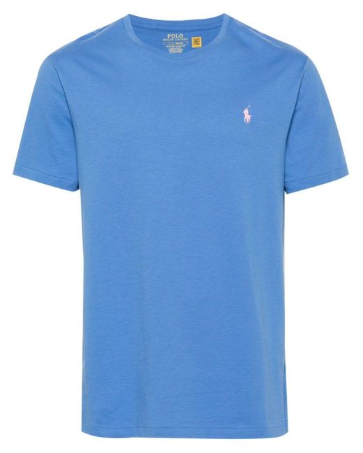 Polo Ralph Lauren Short Sleeves Slim Fit T-shirt in Blue for Men | Lyst