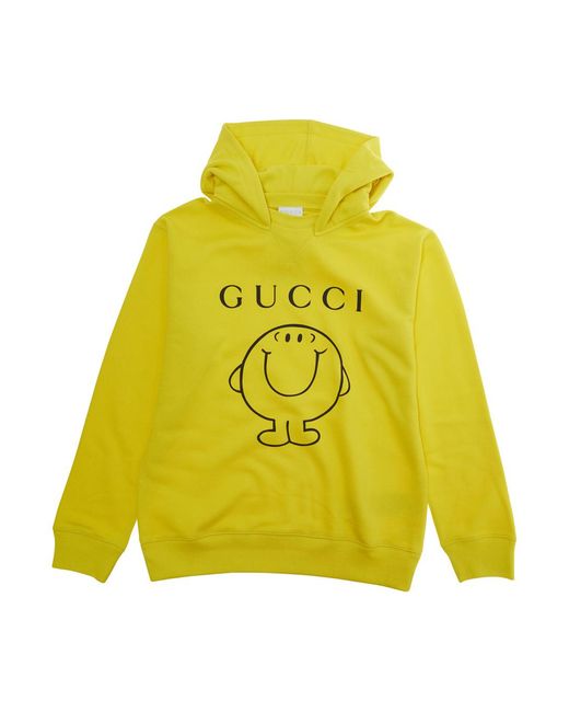 Gucci Yellow Sweatshirt With Fixed Hood Fabric Hoods & Sweatshirts for men