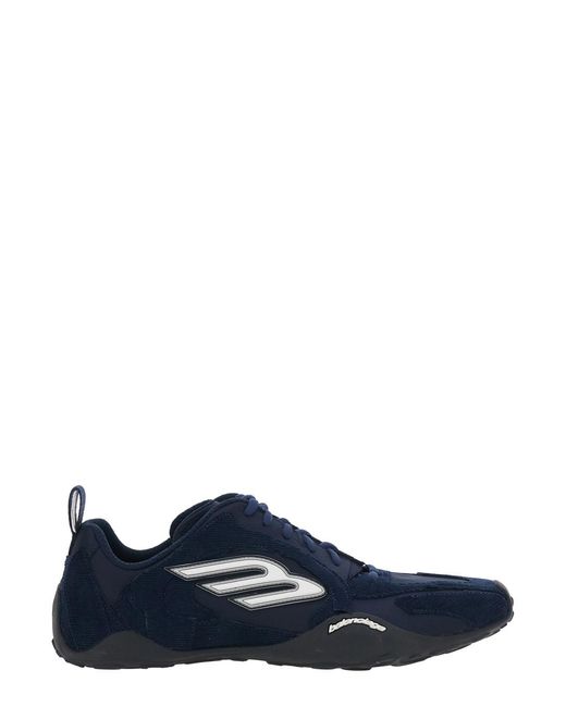 Balenciaga Blue Sneakers Monday Ultra Polyester Trainers for men