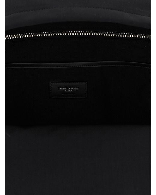 Saint Laurent Black Polyamide Backpack for men