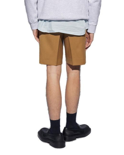 Lanvin Natural Pleat-Front Shorts for men