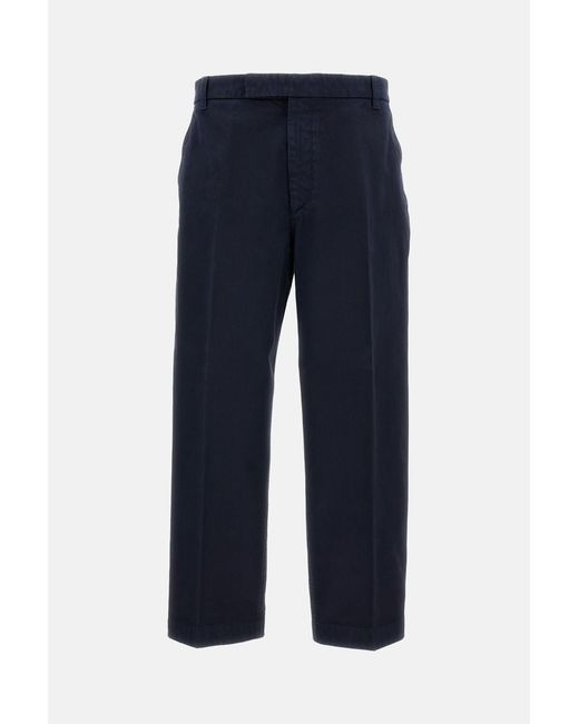 Thom Browne Blue Utility Chino Trouser With Signature Shortened Hem for men