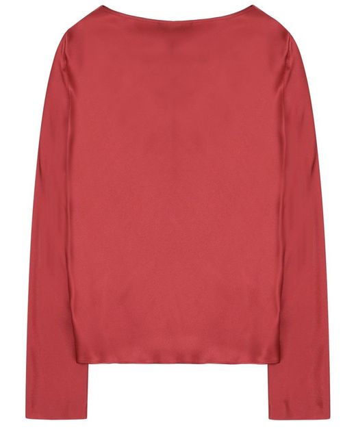 Alberta Ferretti Red Silk Blend Blouse Acetate Shirt