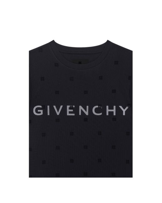 Givenchy Black Cotton And Tulle T-shirt