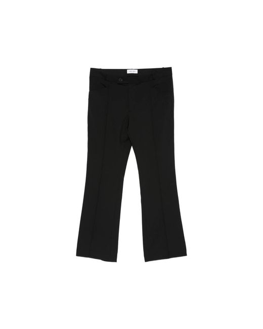 Ernest W. Baker Black Pressed-Crease Flared Trousers for men