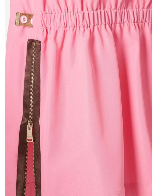 Fendi Pink Skirt Technical Viscose