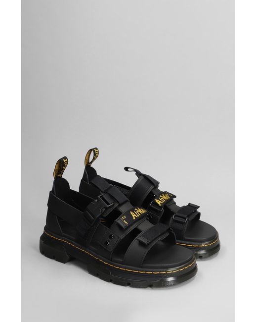 Dr. Martens Pearson Sandals In Black Leather for men