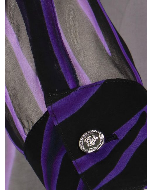 Versace Purple Animal Print Skirt