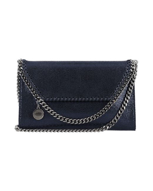 Stella McCartney Blue Mini Flap Falabella Shiny Bag