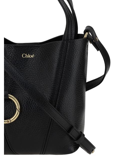 Chloé Black Shoulder Bag Spin Leather Calf