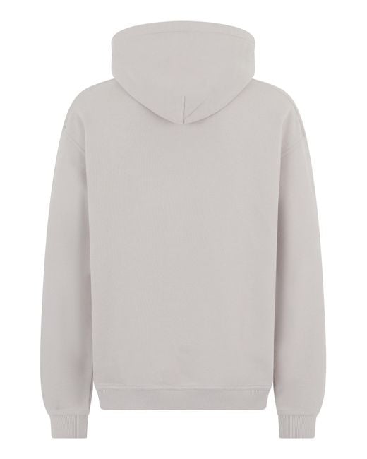 Represent Gray Hooded Sweatshirt Script Logo Cotton Jumpers for men
