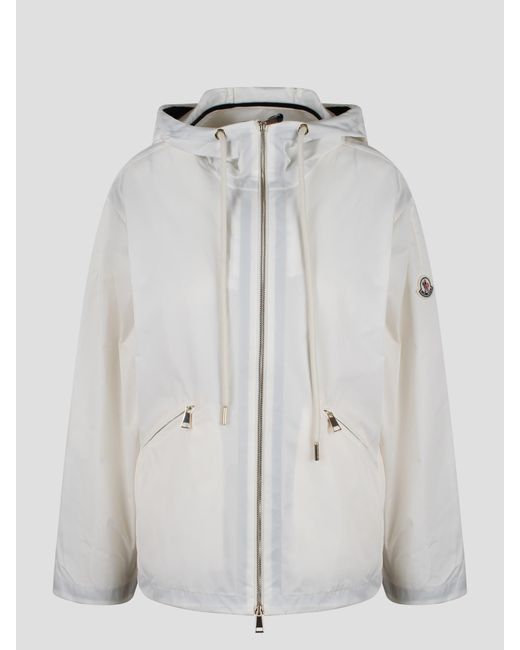 Moncler White Cassiopea Hooded Jacket