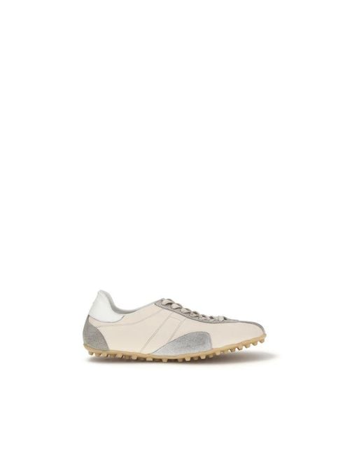 Maison Margiela White Calf Leather Bos Taurus Athletic Sneakers for men