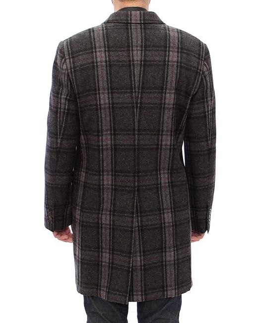 Dolce & Gabbana Black Double Breasted Coat Jacket for men
