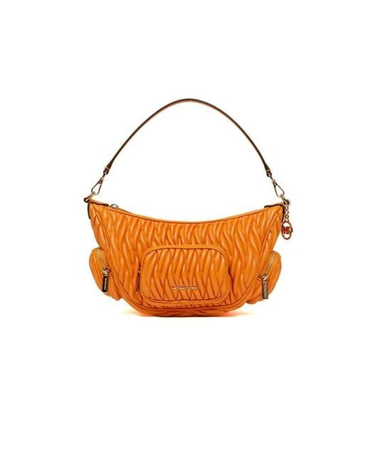 Michael Kors Orange Crossbody Bag Polyvinyl Chloride Crossbody-Bags