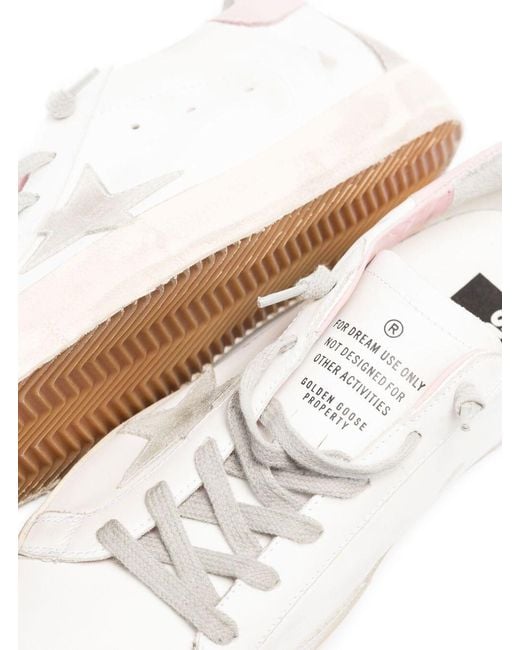 Golden Goose Deluxe Brand White Distressed Canvas Sneakers