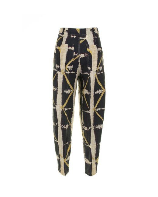 Myths Multicolor High-Waisted Patterned Trousers