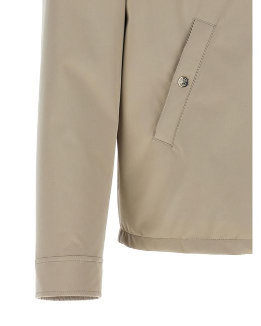 Brunello Cucinelli Natural Polyester Full-Length Jacket Clothing for men