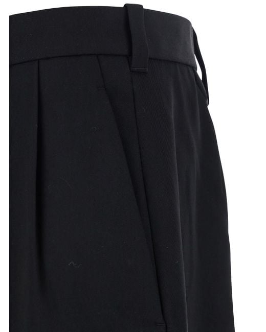 Jacquemus Black Trousers With Button Closure And Pleats On The Front for men