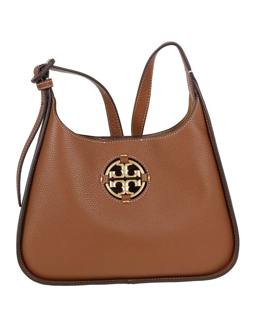 Tory Burch Leather Miller Small Shoulder Bag in Brown Lyst