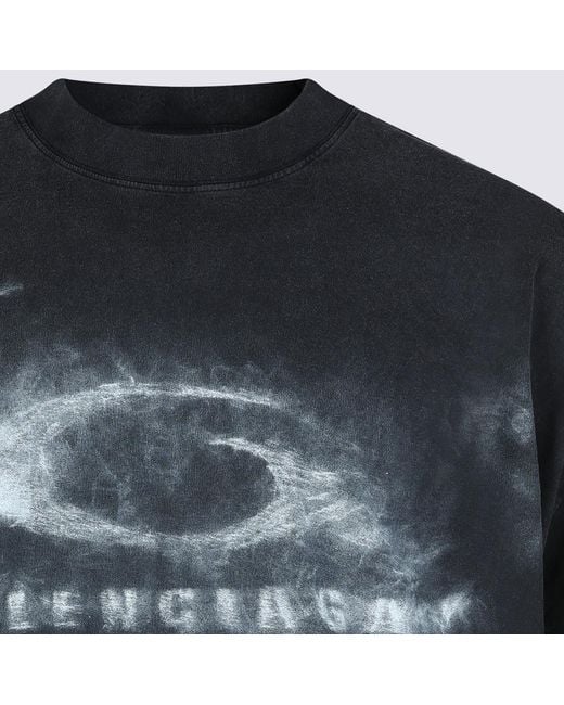 Balenciaga Black Cotton T-Shirt for men