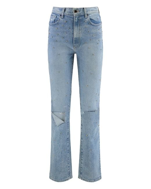 Le Jean Blue Straight-Leg Jeans Cotton