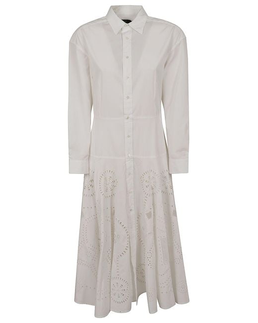 Polo Ralph Lauren Gray Woven-Shirt Dress-Dresses Abito