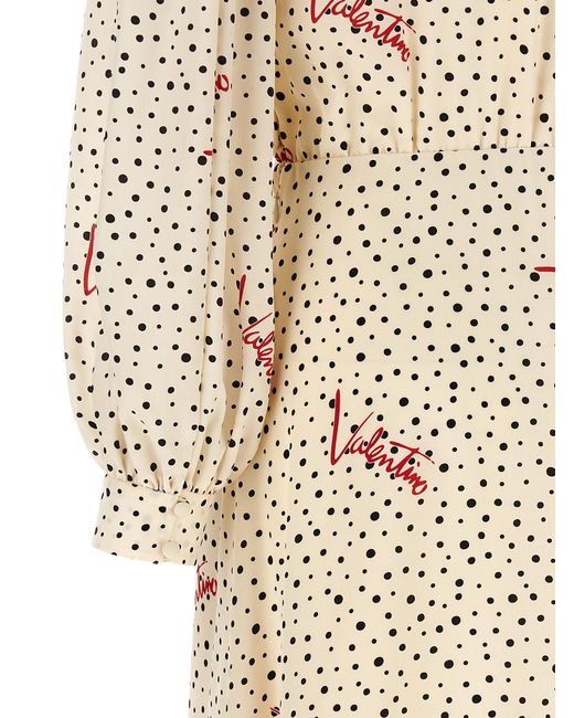 Valentino Garavani Natural Silk Midi Dress