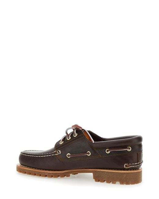 Timberland Brown Loafers Leather Low Block Heel for men