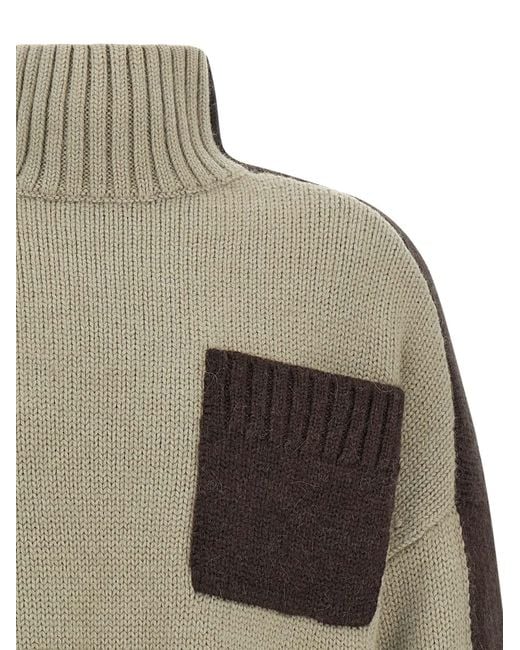 J.W. Anderson Gray 'Two Tone Patch Pocket' Sweater
