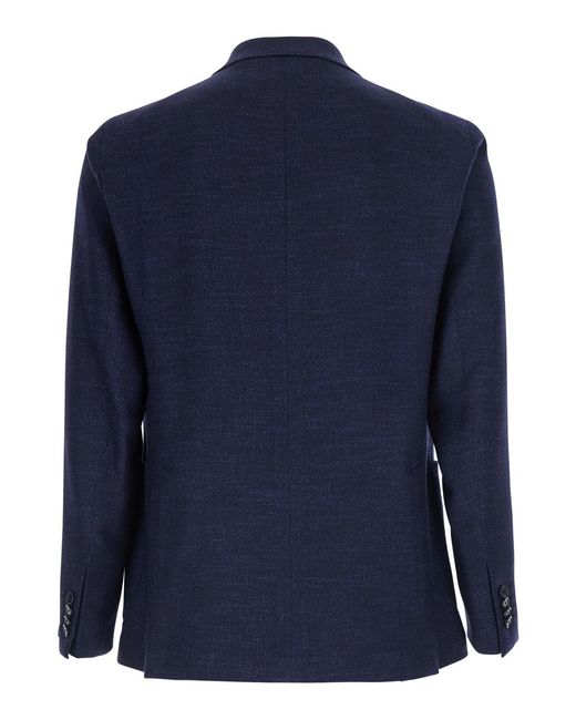 Tagliatore Blue Jacket Single-Breasted Wool Blazers for men