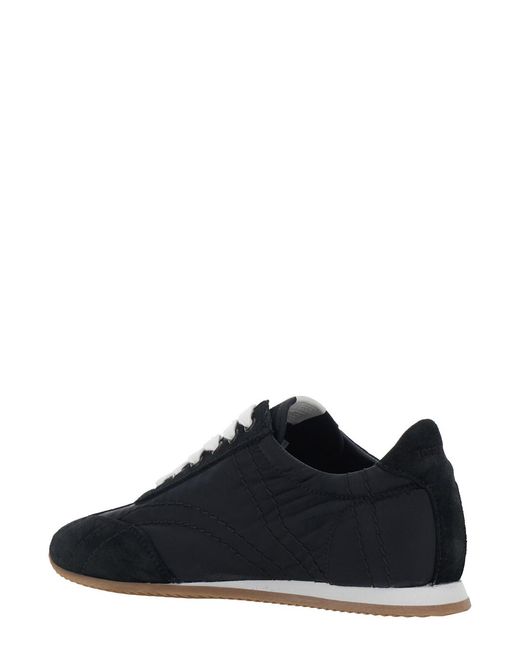 Totême Black Low-Top Sneakers Flex Suede Trainers