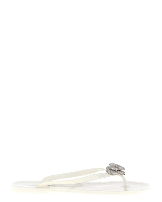 Mach & Mach White Pvc Slides Shoe