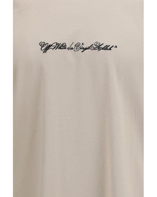 Off-White c/o Virgil Abloh Multicolor Script Arrow T-Shirt Cotton T-Shirts for men