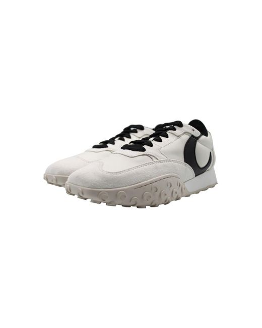 MARINE SERRE White Leather Ms Rise Sneakers Shoes