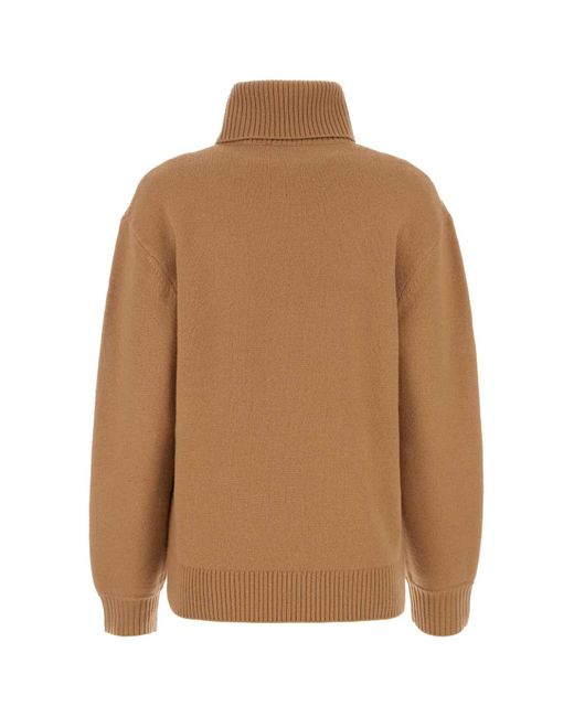 A.P.C. Brown Camel Wool Oversize Sweater