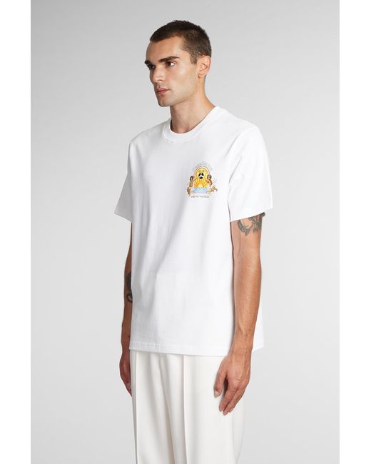 Casablancabrand White De Musique Graphic-print Organic Cotton-jersey T-shirt X for men