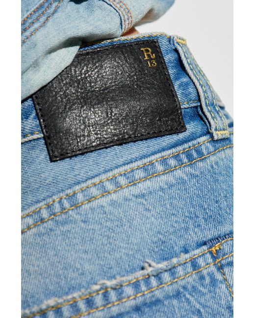R13 Blue Jeans With Logo