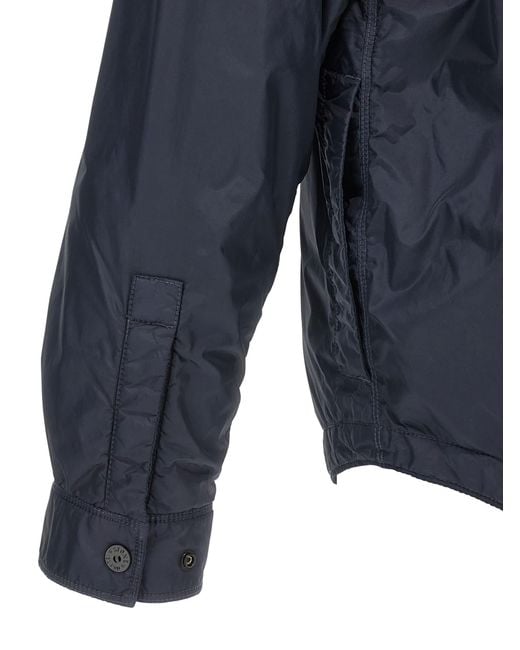 Stone Island Blue Garment Dyed Crinkle Reps Ny Jacket for men