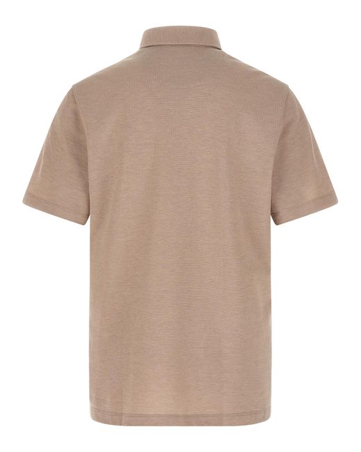 Brioni Natural Cotton Polo Shirt for men