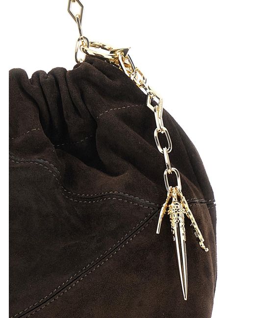 Ba&sh Black Shoulder Bag Suede