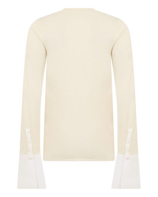DARKPARK White Long-Sleeve Top Nylon Tops