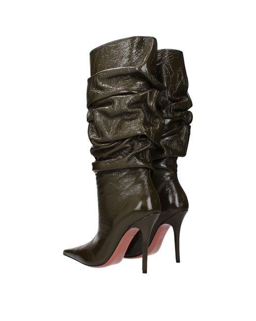 AMINA MUADDI Black Tina Boots Ruched