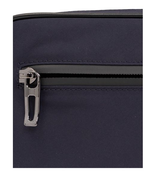 Emporio Armani Blue Belt Bag With Logo for men