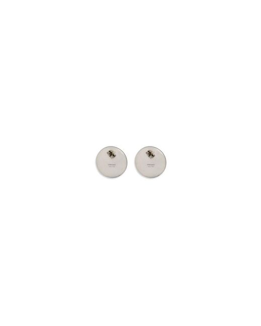 Versace White Brass Earrings