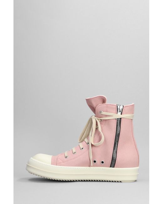 Rick Owens DRKSHDW Sneaks Sneakers In Rose-pink Cotton for Men | Lyst