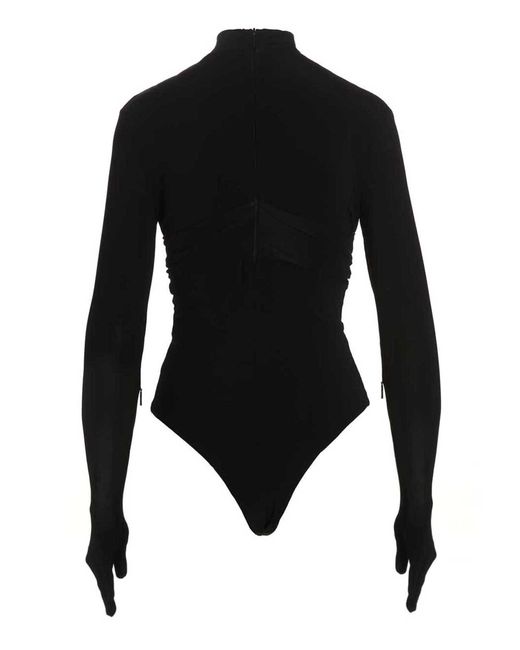Ambush Black 'Heart Shaped Gloves' Bodysuit