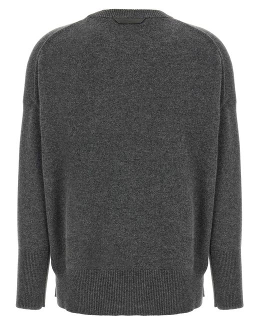 Brunello Cucinelli Gray Monile Cashmere Sweater