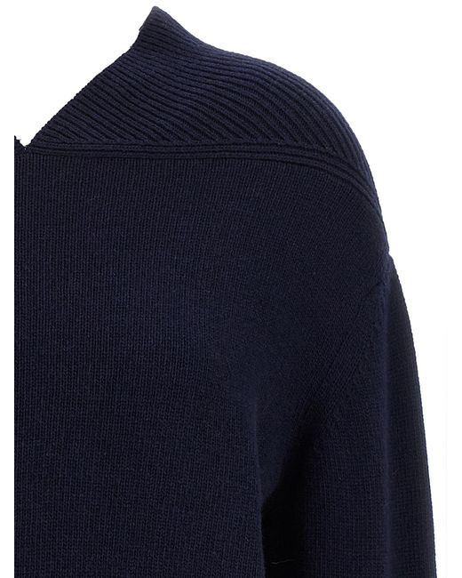 Victoria Beckham Blue Wool Cardigan