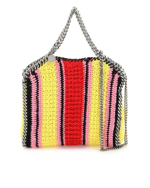 Stella McCartney Red 'falabella' Crochet Tote Bag